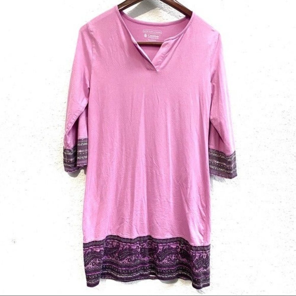 Coolibar Pink 3/4 Sleeve Sun Protection Dress S